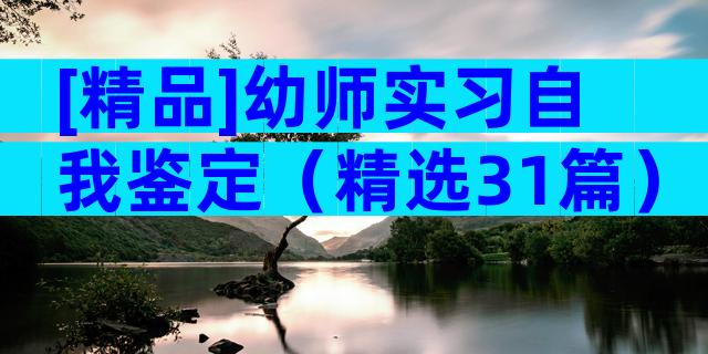 [精品]幼师实习自我鉴定（精选31篇）